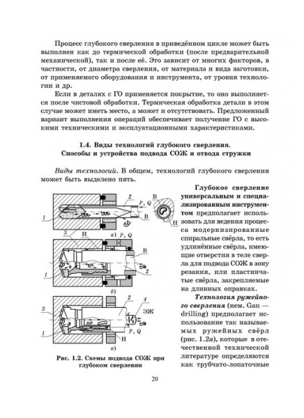 Прогрессивные процессы формообразования и контроля глубоких точных отверстий